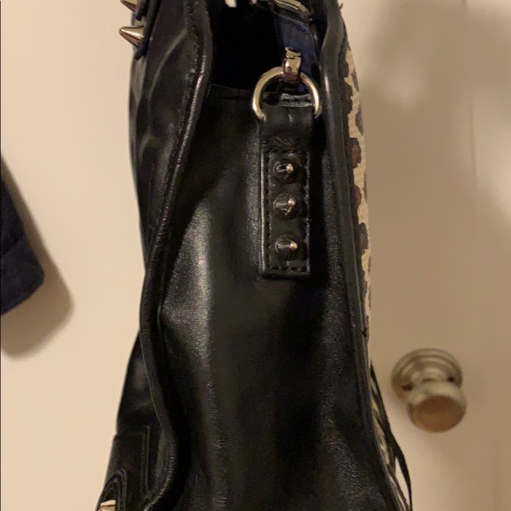 Rebecca Minkoff black and cheetah print bag - Picture 7 of 8